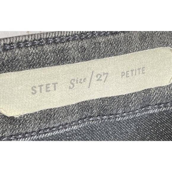 Anthropologie Pilcro and the Letterpress STET Jeans Petite Size 27 Gray Grunge - Picture 3 of 6